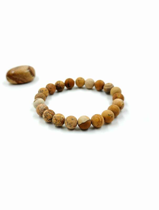 Matt képjáspis karkötő